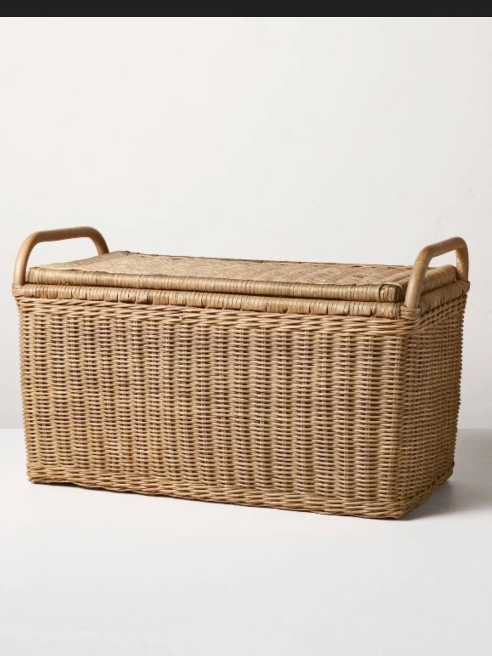 Large Rattan Storage Basket with Lid  - Hearth & Hand™ with Magnolia
